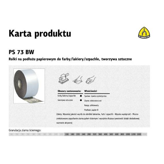 Obrázok pre Paper roll 150mm 320 PS73BW (50mb)