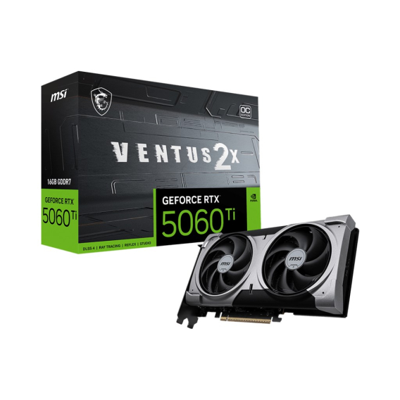Obrázok pre MSI VENTUS GeForce RTX 5060 TI 16G 2X OC PLUS NVIDIA 16 GB GDDR7