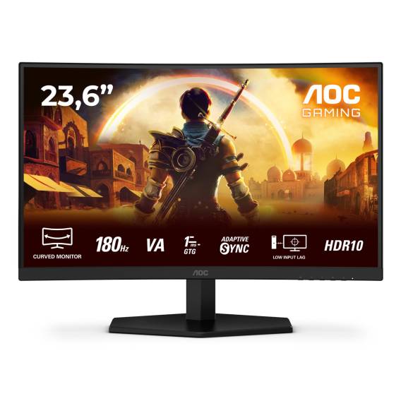 Obrázok pre AOC G4 C24G42E počítačový monitor 59,9 cm (23.6") 1920 x 1080 px Full HD LED Černá, Červená