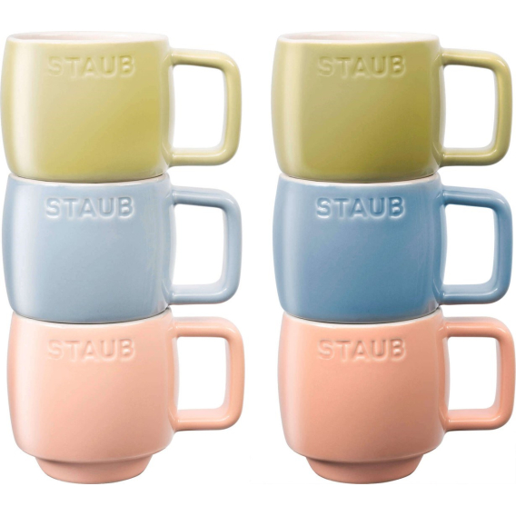 Obrázok pre STAUB Set of 6 Ceramic Mugs - Multicolor, 100 ml
