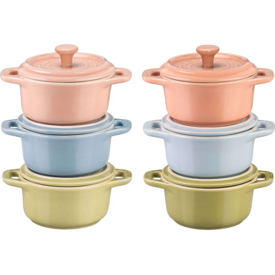 Obrázok pre Set 6x Mini Cocotte round 10 cm, multicolor
