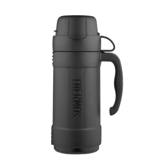 Obrázok pre Skleněná termoska 750 ml s jedním hrnkem THERMOS – černá