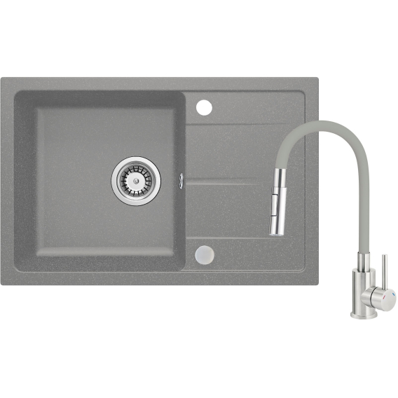 Obrázok pre Granite sink with flexible spout faucet