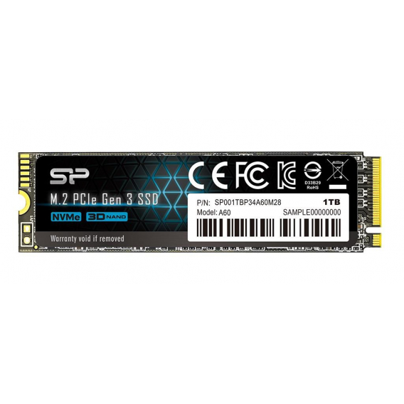 Obrázok pre Silicon Power P34A60 M.2 1000 GB PCI Express SLC NVMe