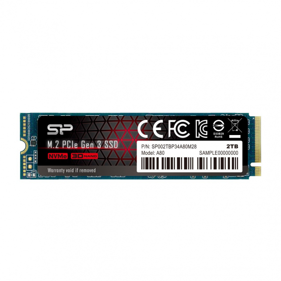 Obrázok pre Silicon Power P34A80 M.2 2000 GB PCI Express 3.0 SLC NVMe
