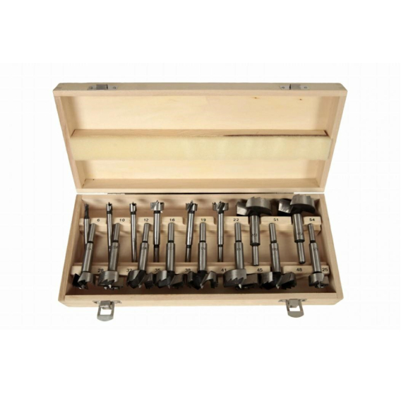 Obrázok pre Wood drill bits 6-54mm/16pcs/Silver
