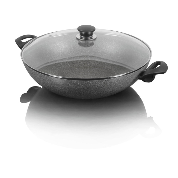 Obrázok pre Granite induction wok with 2 handles and lid Ballarini Ferrara - 36 cm