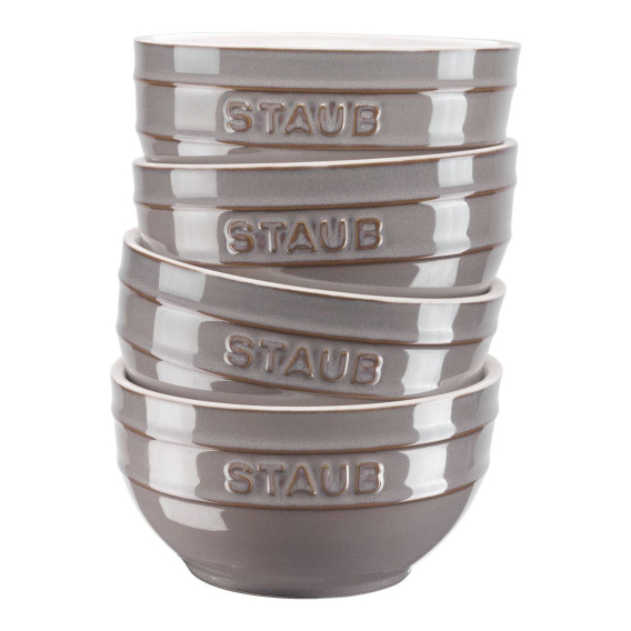 Obrázok pre Staub Ceramique Sada misek 0,4 l Kulatý Keramický Šedá 4 kusů