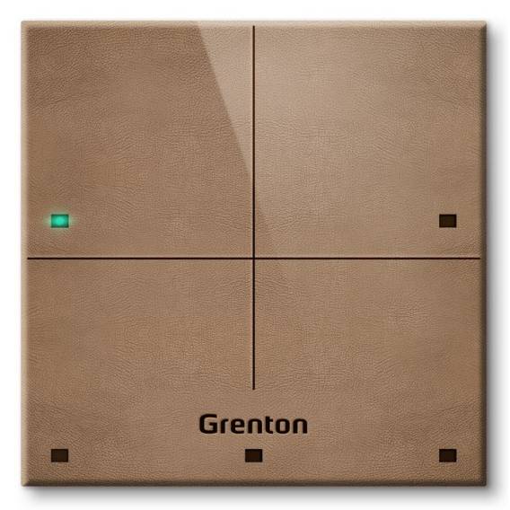 Obrázok pre Grenton touch panel / 4 touch fields / TF-Bus / bright, natural leather front