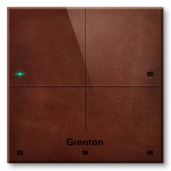 Obrázok pre Grenton touch panel / 4 touch fields / TF-Bus / dark, natural leather front