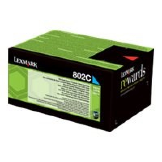 Obrázok pre Lexmark 802C tonerová náplň 1 kusů Originální Azurová