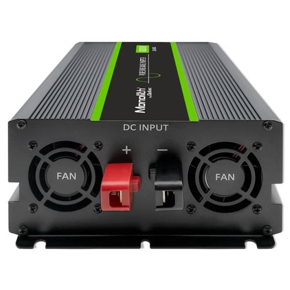 Obrázok pre Qoltec 51923 Měnič s čistě sinusovou vlnou Monolith | 3000 W | 6000 W | 24 V až 230 V | LCD