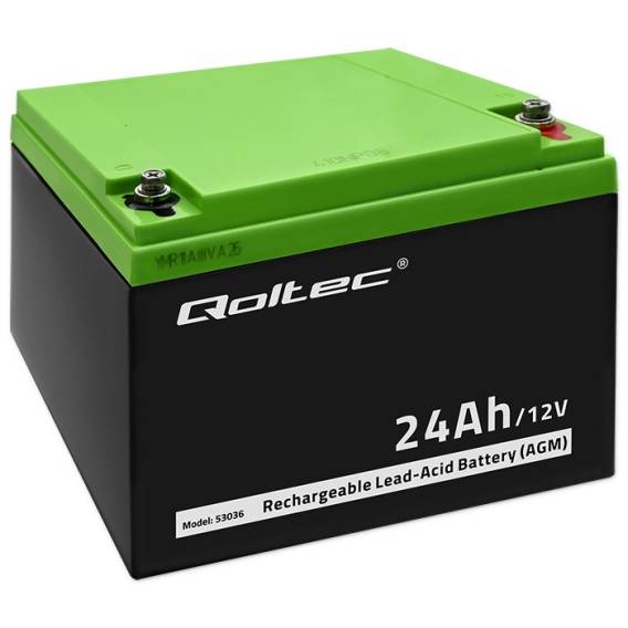 Obrázok pre Qoltec 53036 Baterie AGM | 12V | 24Ah
