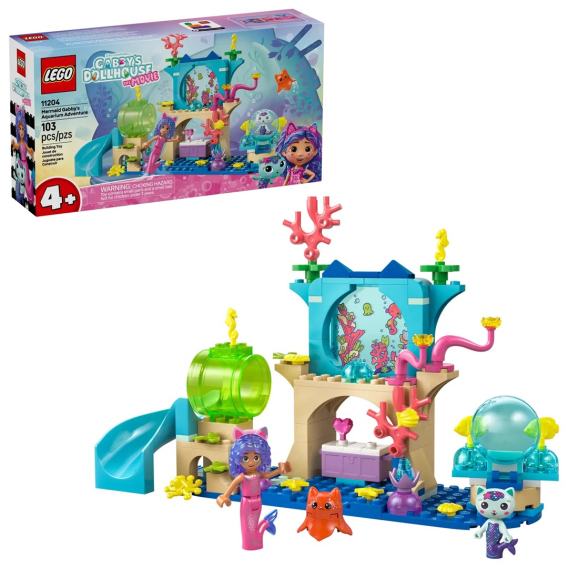 Obrázok pre LEGO GABBY’S DOLLHOUSE 11204 Dobrodružství mořské panny Gabby v akváriu