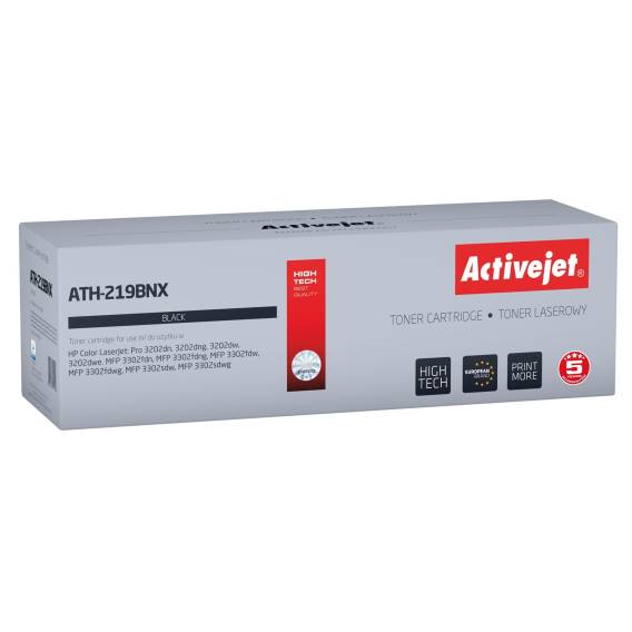 Obrázok pre Activejet ATH-219BNX Toner pro tiskárnu HP, náhradní HP 219X W2190X; Supreme; 3200 stran; černý, s čipem