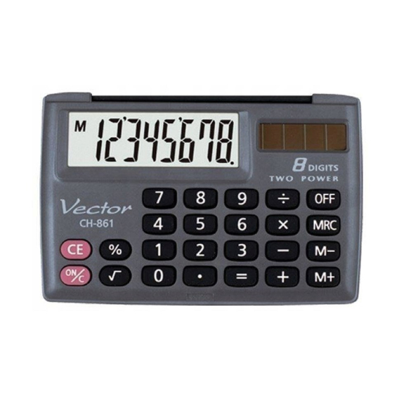 Obrázok pre Vector Kapesní kalkulačka KAV CH-861, 8místná, 87 x 58 mm, černá