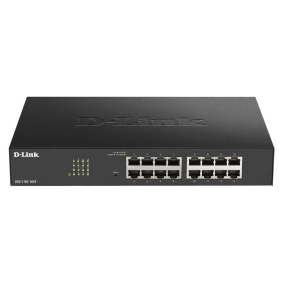 Obrázok pre D-Link DGS-1100-16V2 Řízený L2 Gigabit Ethernet (10/100/1000) Černá