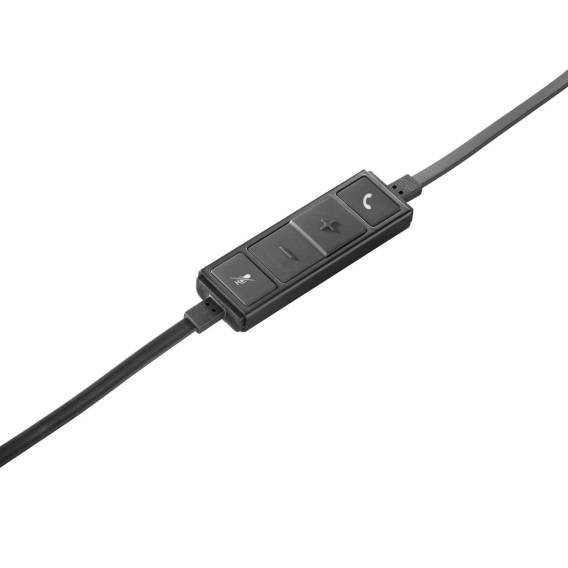 Obrázok pre Logitech 981-000519 sluchátka / náhlavní souprava Sluchátka s mikrofonem Kabel Přes hlavu Kancelář / call centrum USB Typ-A Černá, Stříbrná