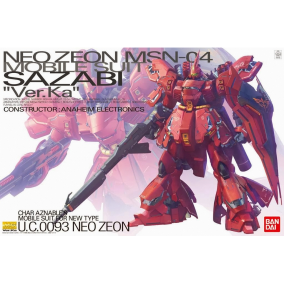 Obrázok pre Figurka kolekcjonerska BANDAI MG 1/100 MSN-04 SAZABI Ver.Ka 18cm