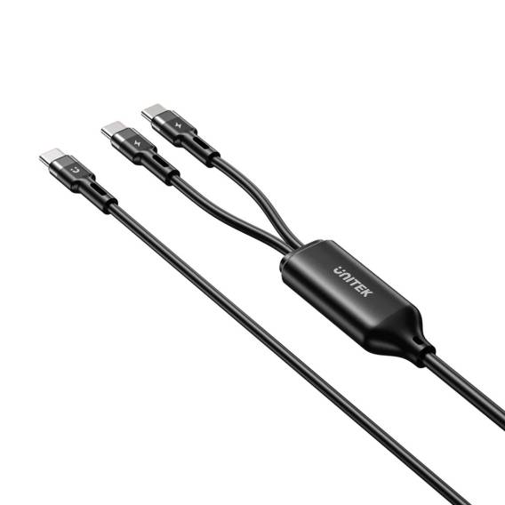 Obrázok pre UNITEK USB-C 2W1 PD 100W SILIKONOVÝ KABEL 1,8 M