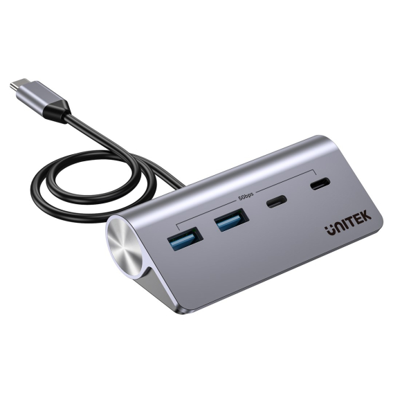 Obrázok pre UNITEK HUB USB-C HLINÍKOVÝ 2X USBA 2X USB-C 5GBPS