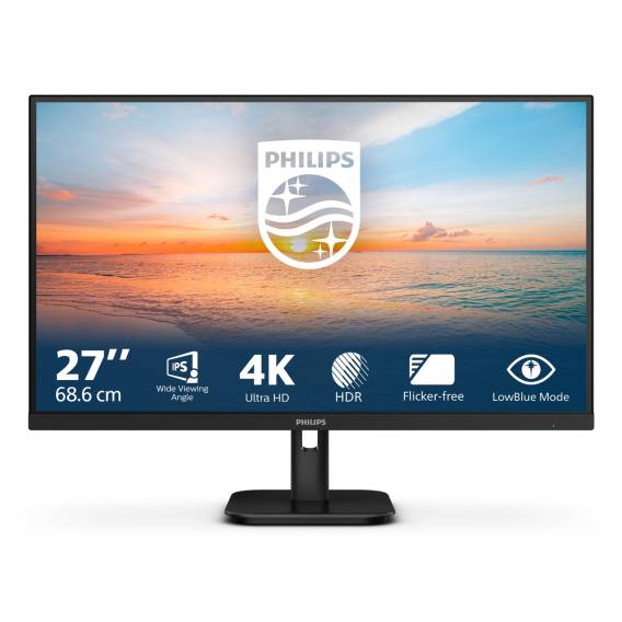 Obrázok pre Philips 27E1N1800A/00 počítačový monitor 68,6 cm (27") 3840 x 2160 px 4K Ultra HD LED Černá