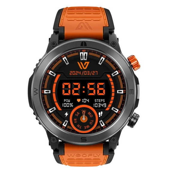 Obrázok pre Weofly Conquer Smartwatch - Multifunkční hodinky Bluetooth 5.3 Oranžový