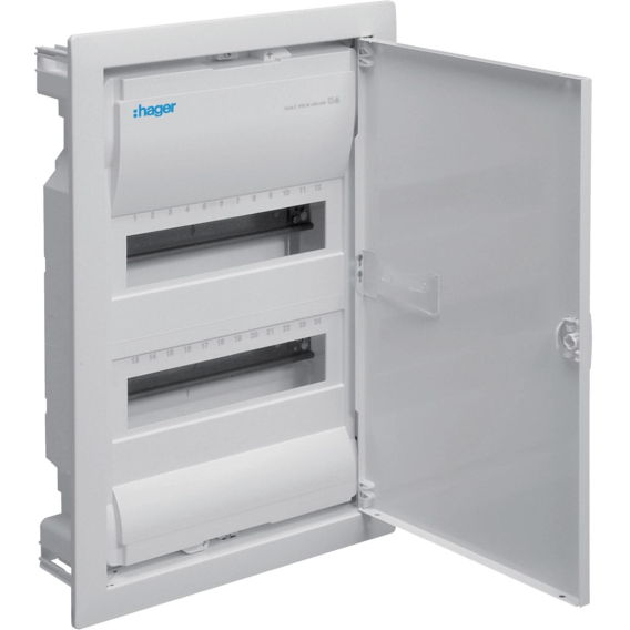 Flush-mounted cabinet with metal door, 2 rows Obrázok pre Flush-mounted cabinet with metal door, 2 rows