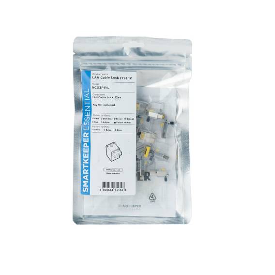 Obrázok pre Smartkeeper NC03P1YL blokátor portů Blokátor portu RJ-45 Žlutá 1 kusů