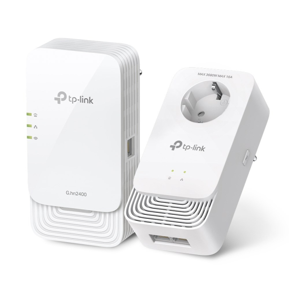 Obrázok pre TP-Link PGW2440 KIT síťový adaptér Powerline 1428 Mbit/s Připojení na síť Ethernet Wi-Fi Bílá