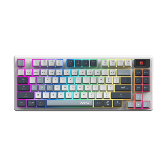 Obrázok pre MSI FORGE GK600 TKL WIRELESS SKY klávesnice Hraní USB + Bluetooth QWERTY Britská angličtina Modrá, Bílá