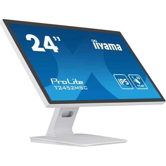 Obrázok pre iiyama ProLite T2452MSC-W1 počítačový monitor 61 cm (24") 1920 x 1080 px Full HD LCD Dotyková obrazovka Víceuživatelský Bílá