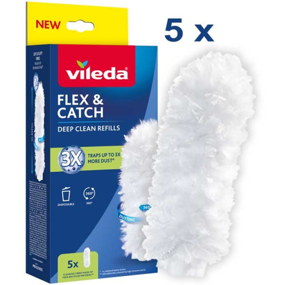 Obrázok pre Náhradní vložky do smetáčku Vileda Flex&Catch, 5 ks.
