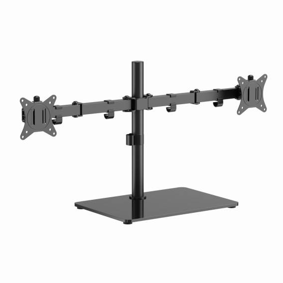 Obrázok pre Gembird MS-D2ST-01 Stolní stojan pro dva monitory (otočný, naklápěcí, otočný), 17”–32”, až 9 kg, černý