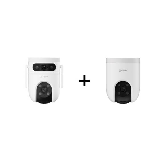 Obrázok pre Sada [Ezviz H8c 4G 2K IP kamera pro monitorování + Ezviz H9C WiFi otočná 2K 2v1 (3MP+3MP)]
