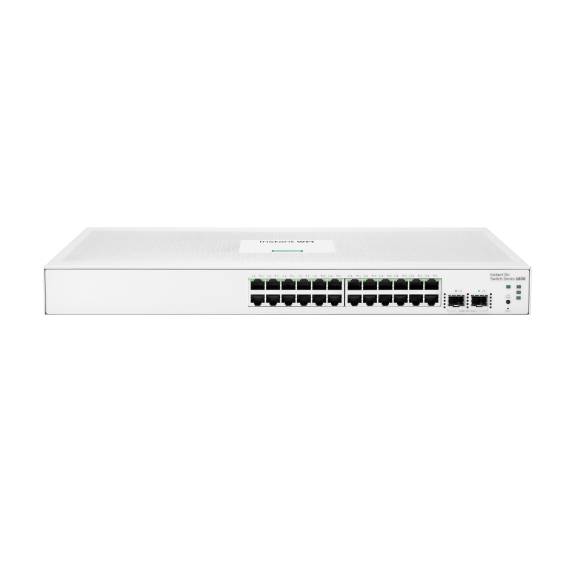 Obrázok pre HPE Aruba Networking Networking Instant On Switch 24p Gigabit 2p SFP 1830 Řízený L2 Gigabit Ethernet (10/100/1000) Podpora napájení po Ethernetu (PoE) 1U
