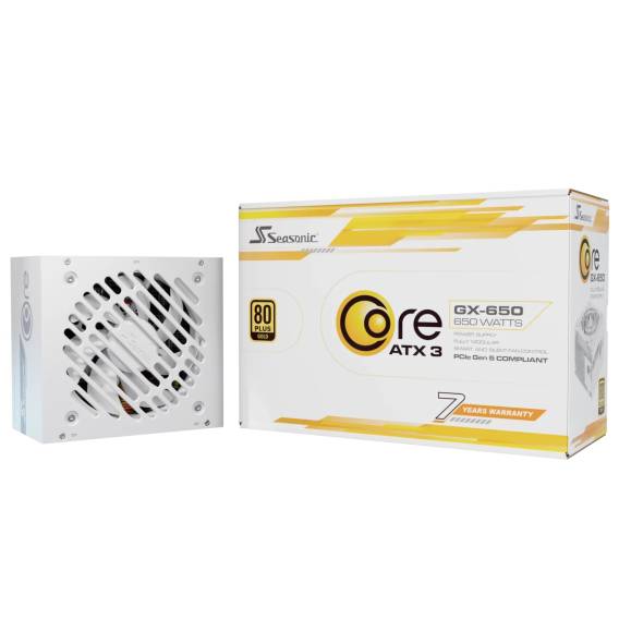 Obrázok pre Seasonic CORE GX-650 napájecí zdroj 650 W 20+4 pin ATX ATX Bílá