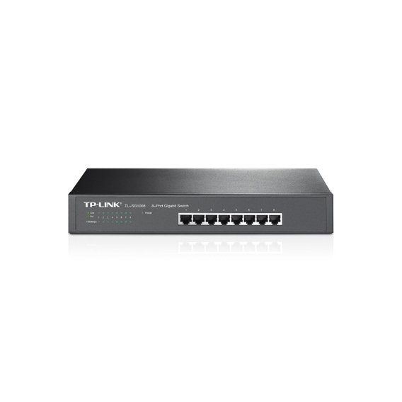 Obrázok pre TP-Link TL-SG1008 Nespravované Gigabit Ethernet (10/100/1000) 1U Černá