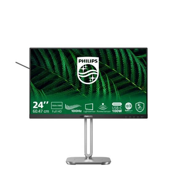 Obrázok pre Philips 5000 series 24B2G5301/00 počítačový monitor 60,5 cm (23.8") 1920 x 1080 px Full HD LCD Černá