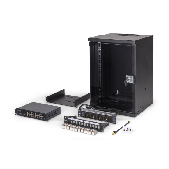 Obrázok pre Digitus DN-49103-SET rack 9U Nástěnný regál Černá