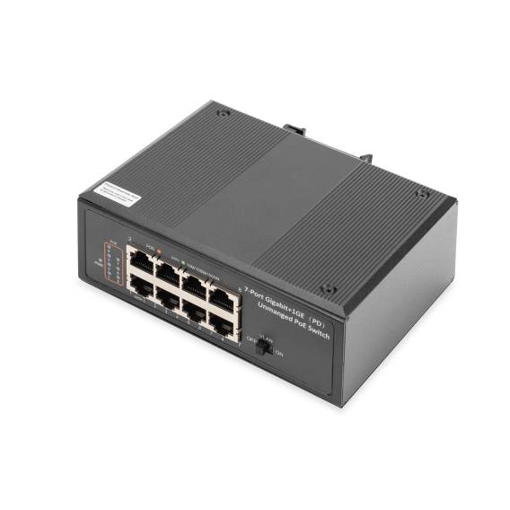 Obrázok pre Digitus DN-651113 síťový přepínač Nespravované Gigabit Ethernet (10/100/1000) Podpora napájení po Ethernetu (PoE) Černá