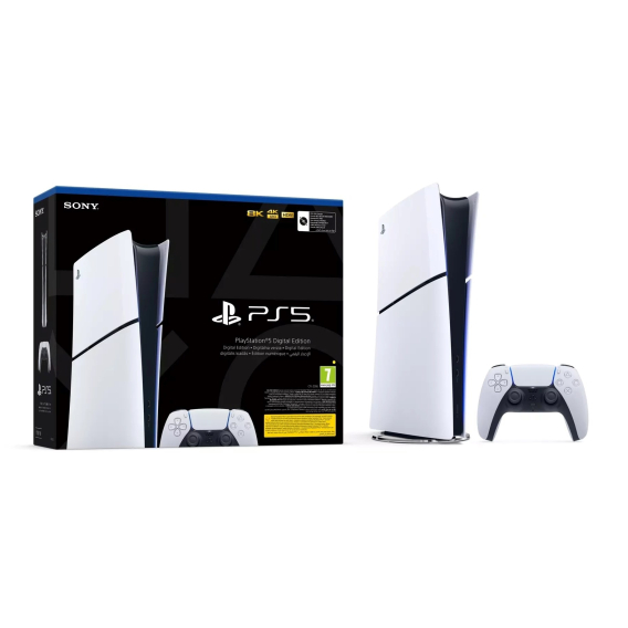 Obrázok pre Sony PlayStation 5 Digital Slim e-chassis 825 GB Černá, Bílá
