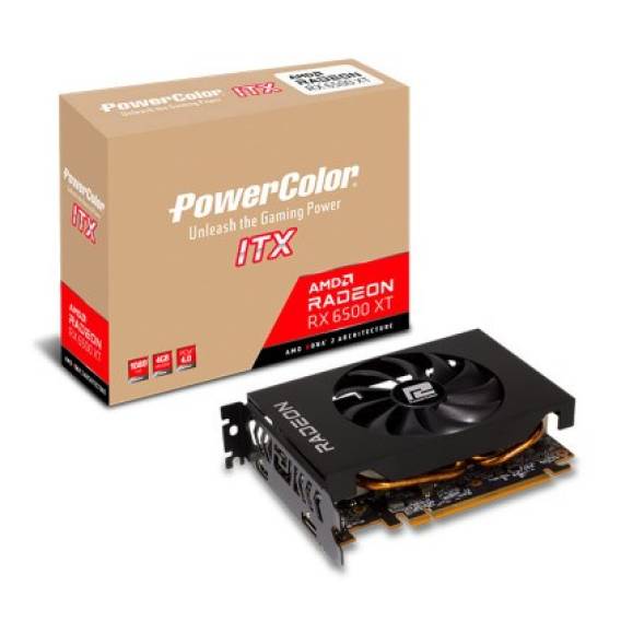 Obrázok pre PowerColor AXRX 6500XT 4GBD6-DH grafická karta AMD Radeon RX 6500 XT 4 GB GDDR6