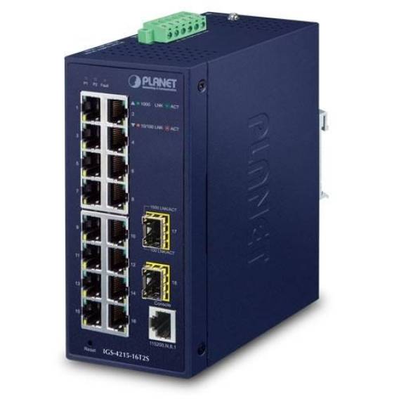 Obrázok pre Planet IP30 Industrial Switch 16-Port