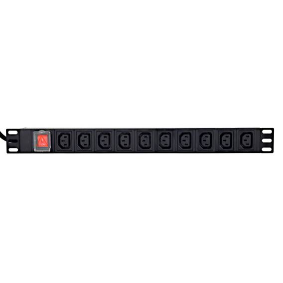 Obrázok pre EnerGenie EG-PDU-10C132C19 Napájecí rozvaděč (PDU), 10 ks zásuvek C13, 1U, 16A, zástrčka C20, kabel 2 m, černá