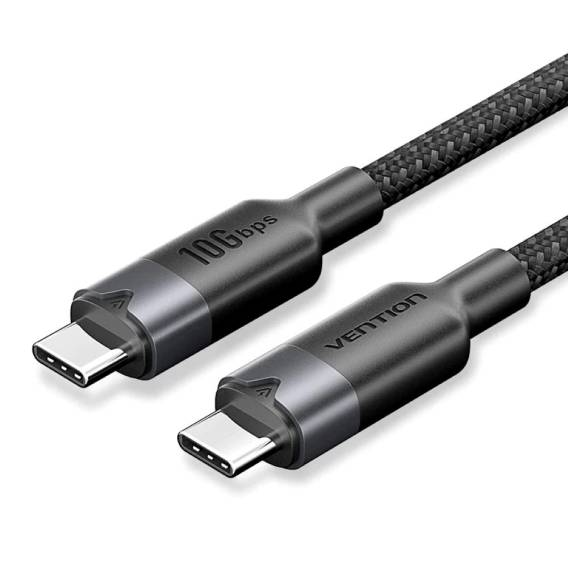 Obrázok pre USB-C kabel na C Vention USB 3.2 5A 10Gbps 1m BK
