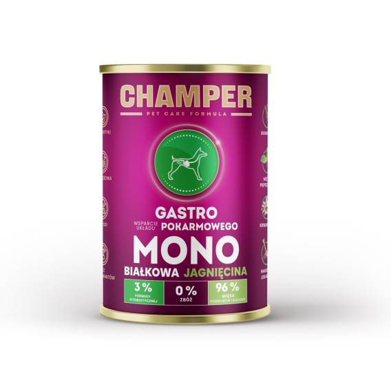 Obrázok pre CHAMPER Gastro Monoprotein Lamb - vlhké krmivo pro psy - 400g