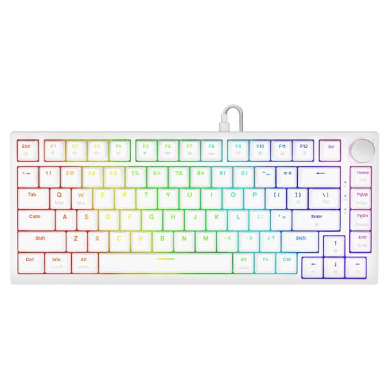 Obrázok pre Savio ASTRAL WHITE JADE klávesnice Hraní USB QWERTY US Mezinárodní Bílá