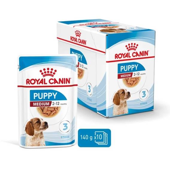 Obrázok pre ROYAL CANIN Medium Puppy - vlhké krmivo pro psy - 10x140g