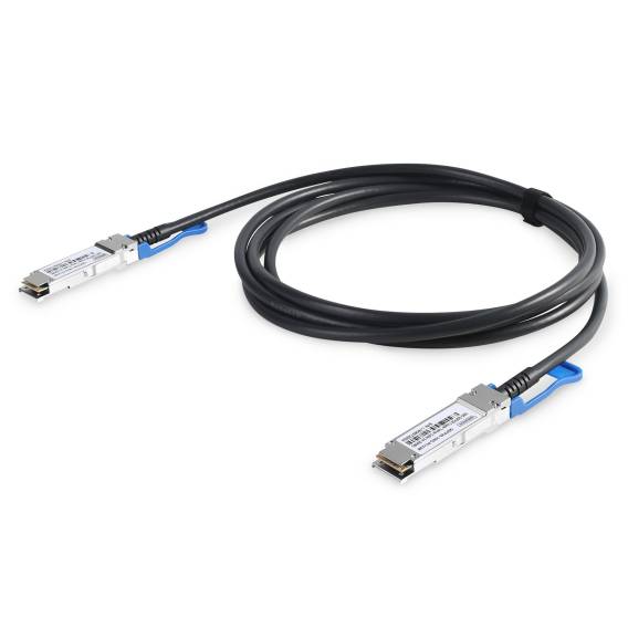 Obrázok pre Digitus DN-81601 InfiniBand a optický kabel 1 m QSFP28 DAC Černá, Stříbrná